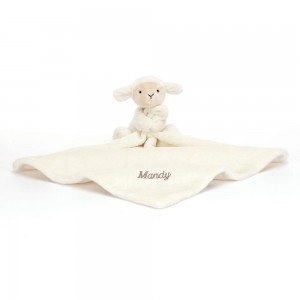 Soothers Jellycat Bashful Lamb,15cm x 34cm x 34cm Blanche | 60935-FNDI