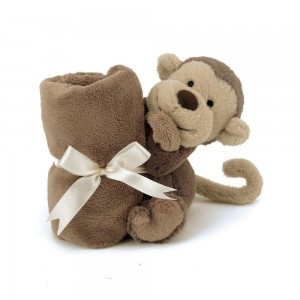 Soothers Jellycat Bashful Monkey,15cm x 34cm x 34cm Marron | 03679-BUMK