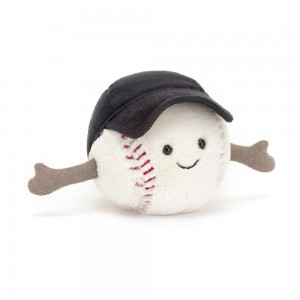 Sports Jellycat Peluche Amuseables Sports Baseball,10cm x 10cm x 10cm Blanche | 95607-COZL
