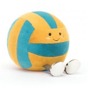 Sports Jellycat Peluche Amuseables Sports Beach Volley,26cm x 21cm x 21cm Jaune | 30872-XFEH