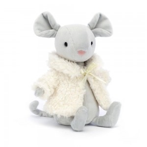 Woodland Jellycat Peluche Comfy Coat Mouse,18cm x 7cm x 6cm Grise | 85926-QARK