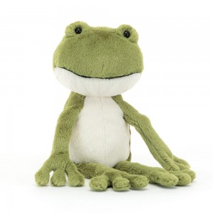 Woodland Jellycat Peluche Finnegan Frog,23cm x 7cm x 7cm Vert | 32947-NSRB