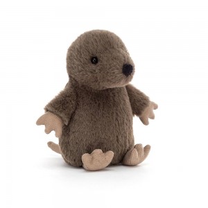Woodland Jellycat Peluche Nippit Mole,14cm x 7cm x 6cm Marron | 43506-GOPI