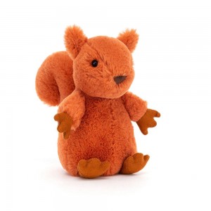 Woodland Jellycat Peluche Nippit Squirrel,14cm x 7cm x 6cm Orange | 17852-XOKW