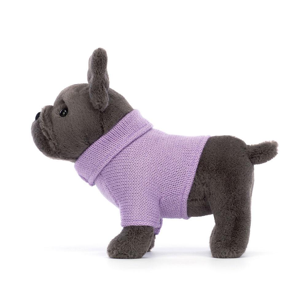 Animaux De Compagnie Jellycat Peluche Sweater French Bulldog Purple,17cm x 7cm x 19cm Grise | 74182-XIKW
