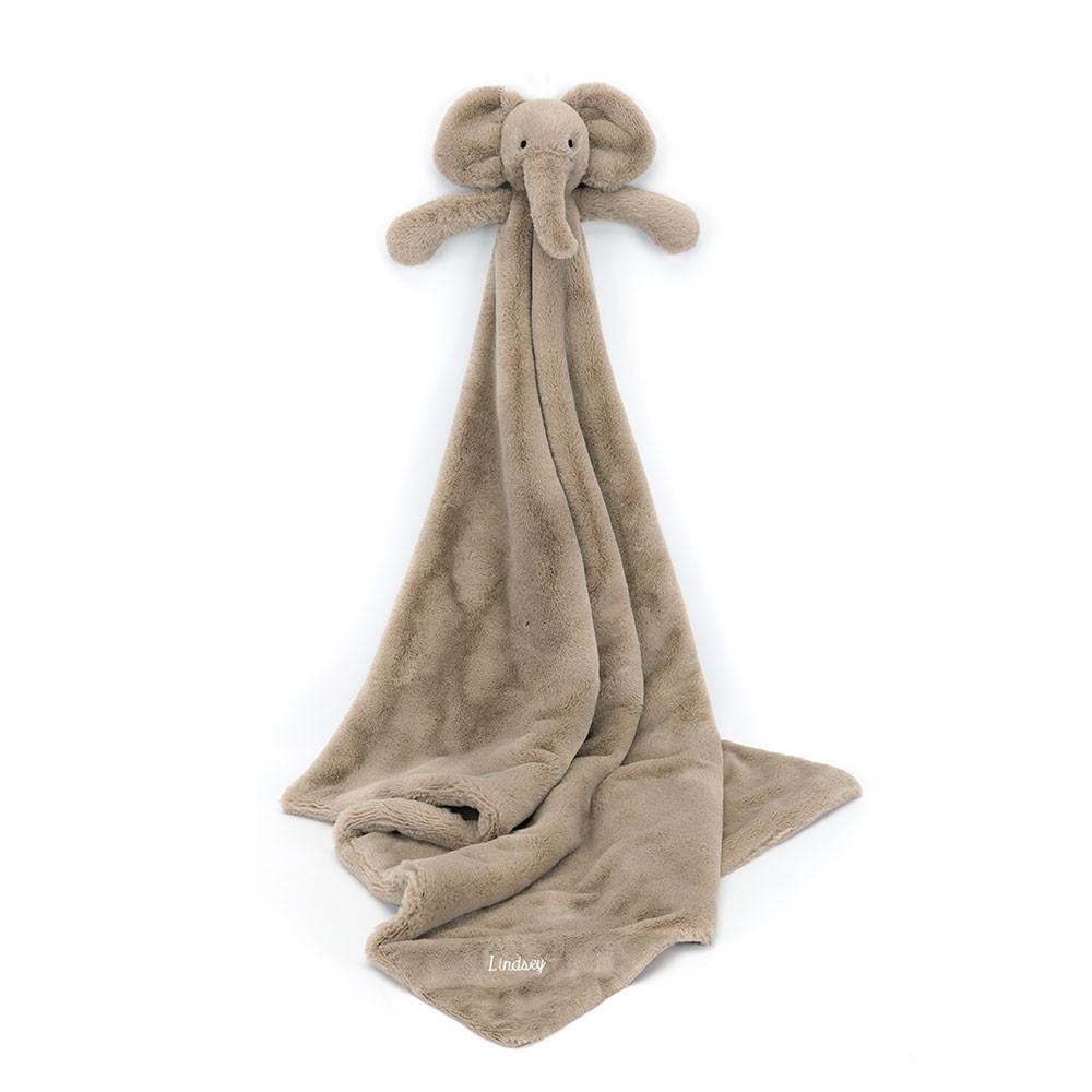 Bébé Jellycat Smudge Elephant Blankie,56cm x 70cm x 9cm Grise | 74235-ZOPH
