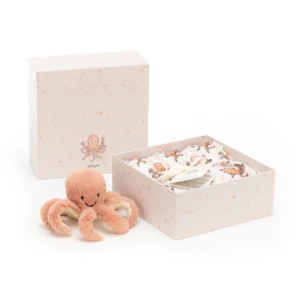 Cadeaux Pour Bébé Jellycat Odell Octopus Gift Set,18cm x 18cm x 8cm Orange | 39450-BFYO