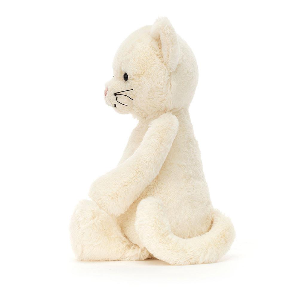 Chat Jellycat Peluche Bashful Cream Kitten,12.2in x 4.7in x 3.5in Blanche | 68951-ICQZ