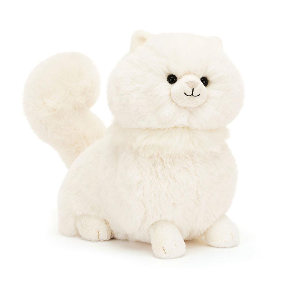 Chat Jellycat Peluche Carissa Persian,9.8in x 5.9in x 9.8in Blanche | 68273-WDLJ