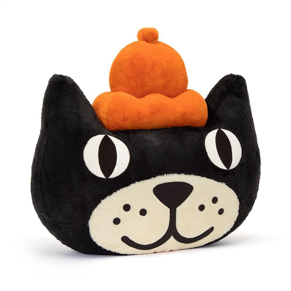 Chat Jellycat Peluche Head Giant,22.4in x 24.4in x 8.7in Noir | 38609-HBAT