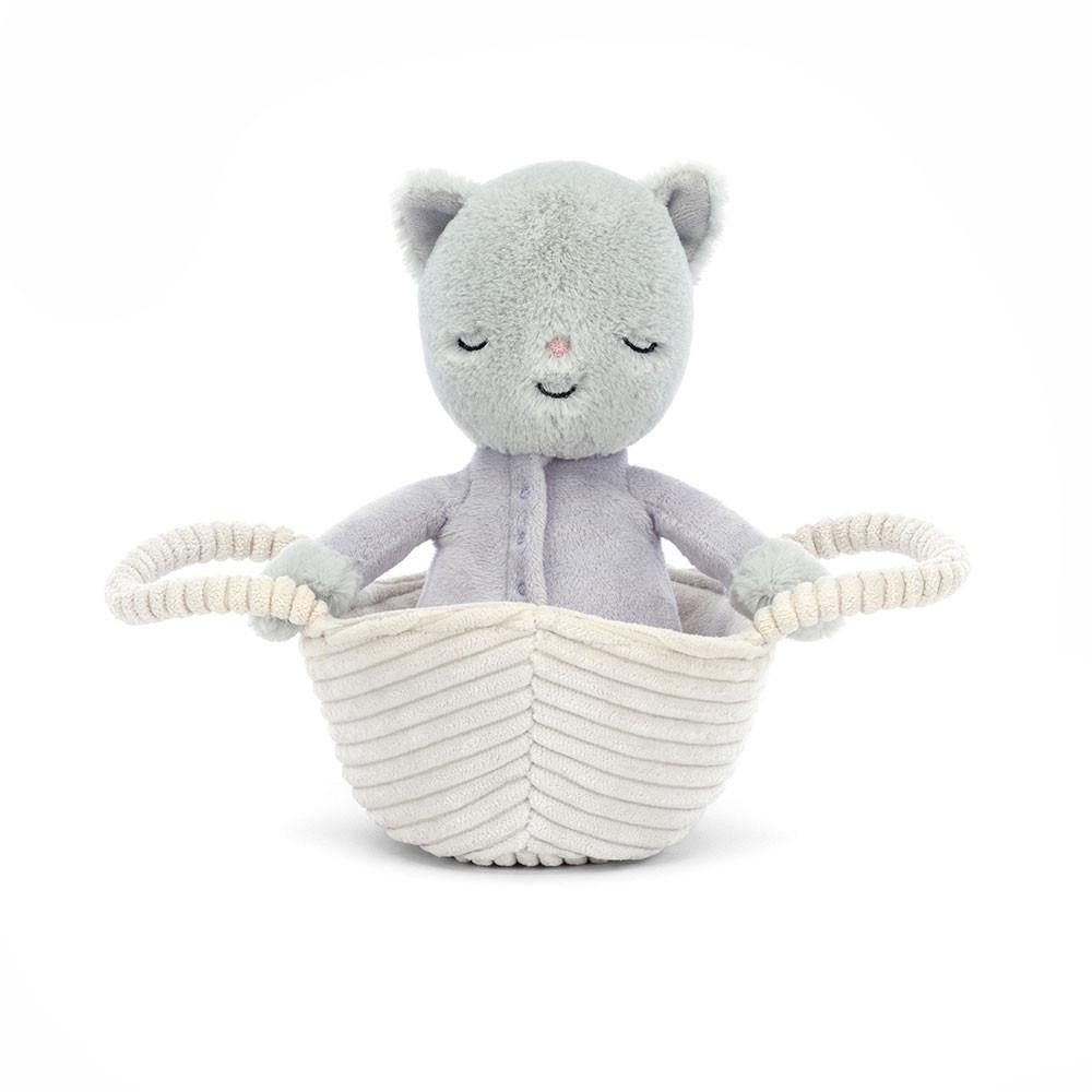 Chat Jellycat Peluche Rock-a-Bye Kitten,4.7in x 3.5in x 7.9in Grise | 27543-DTYZ