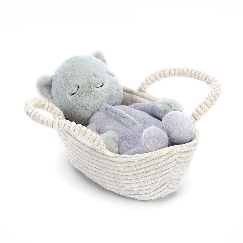 Chat Jellycat Peluche Rock-a-Bye Kitten,4.7in x 3.5in x 7.9in Grise | 27543-DTYZ