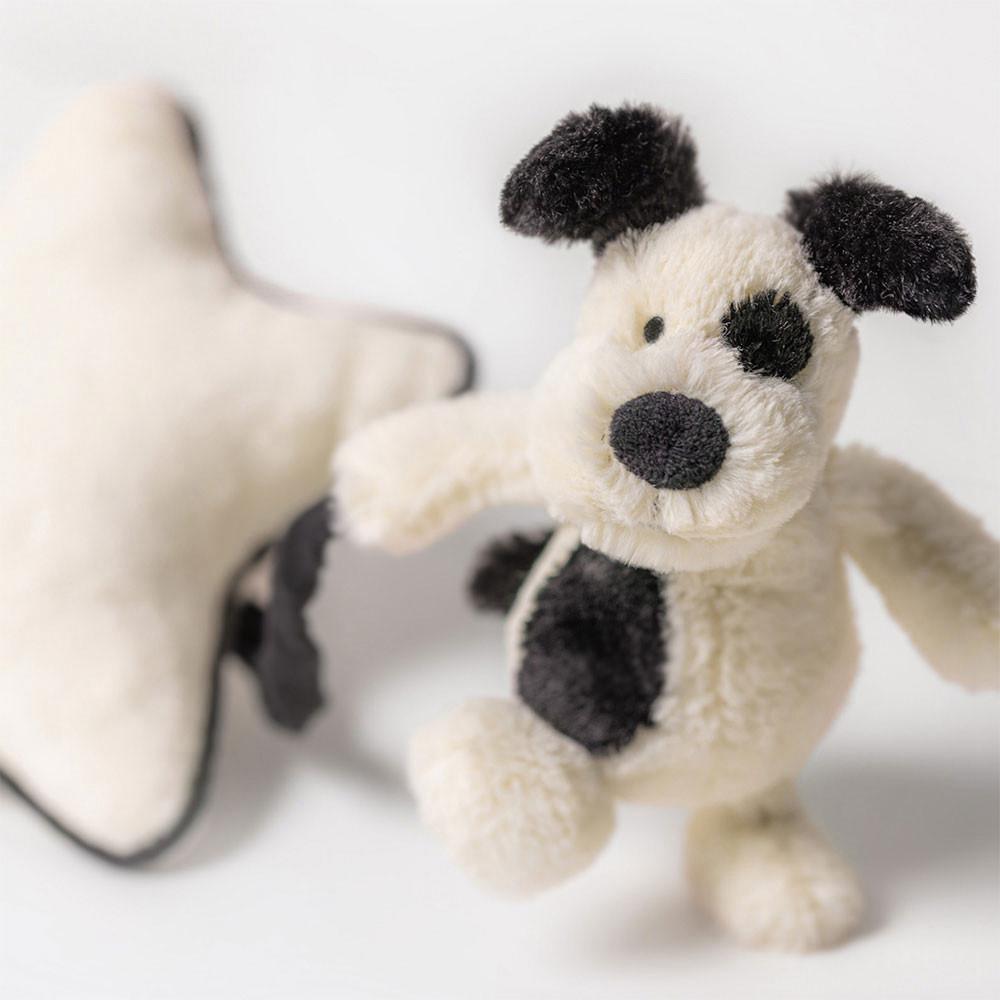 Chien Jellycat Bashful Puppy Musical Pull,30cm x 20cm x 6cm Blanche | 70354-QOBS