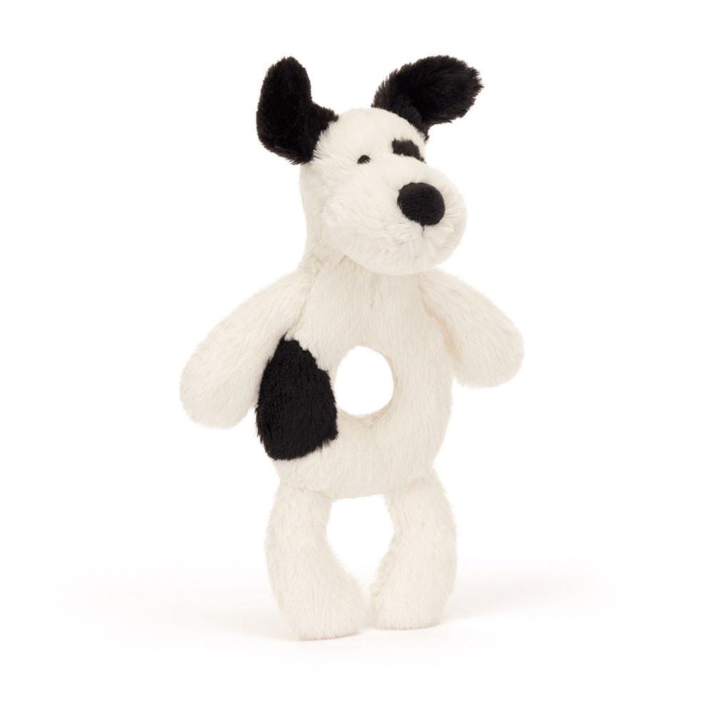 Chien Jellycat Bashful Puppy Ring Rattle,18cm x 8cm x 2cm Blanche | 79480-UBVF