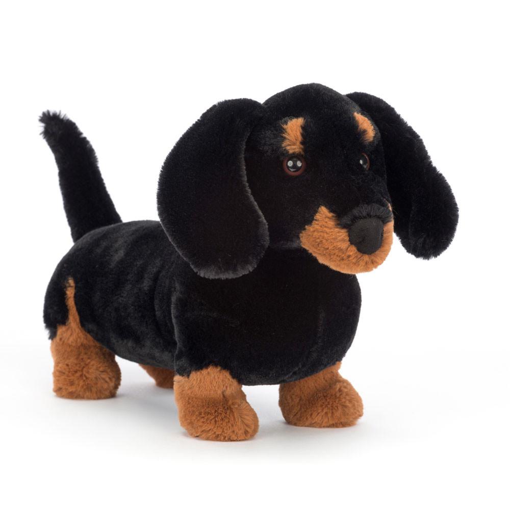 Chien Jellycat Peluche Freddie Sausage Dog,7.5in x 3.5in x 11.4in Noir | 71584-TRFZ