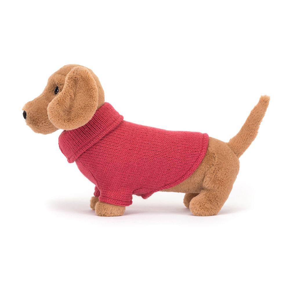 Chien Jellycat Peluche Sweater Sausage Dog,6.3in x 2.8in x 9.4in Marron | 56182-NLXA
