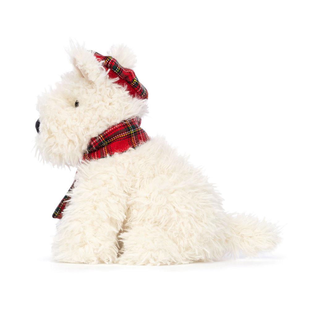 Chien Jellycat Peluche Winter Warmer Munro Scottie Dog,8.3in x 4.7in x 5.9in Blanche | 01972-MVCK
