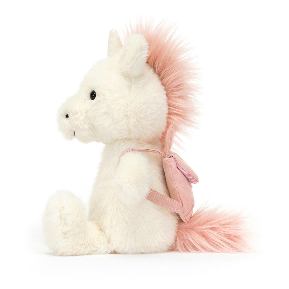 Créatures Mythiques Jellycat Peluche Backpack Unicorn,22cm x 9cm x 8cm Blanche | 49731-TNSE