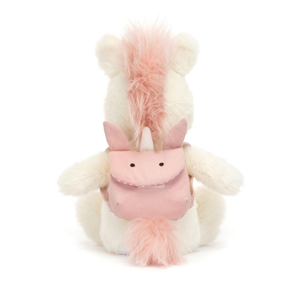 Créatures Mythiques Jellycat Peluche Backpack Unicorn,22cm x 9cm x 8cm Blanche | 49731-TNSE