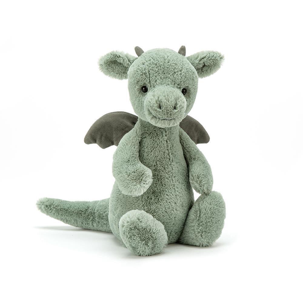 Créatures Mythiques Jellycat Peluche Bashful Dragon,31cm x 12cm x 9cm Vert | 05176-NIOG