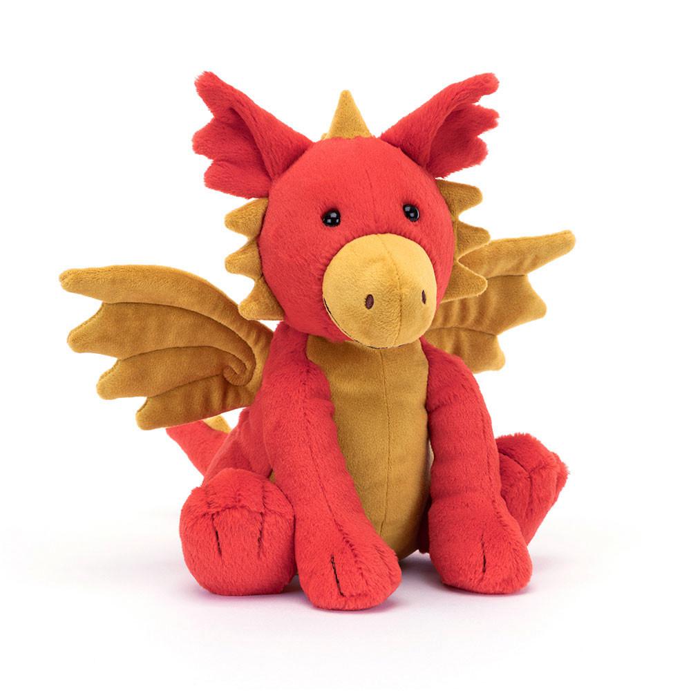 Créatures Mythiques Jellycat Peluche Darvin Dragon,24cm x 20cm x 12cm Rouge | 45327-DKVO