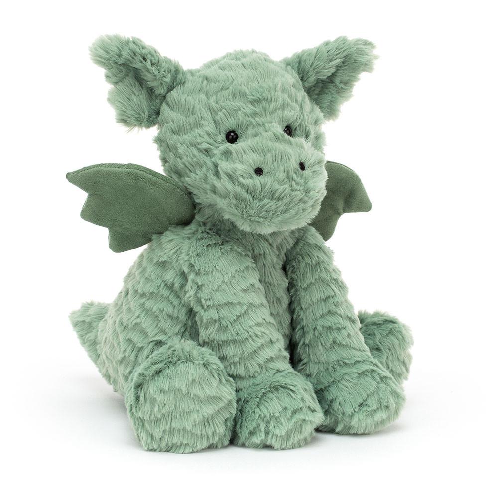 Créatures Mythiques Jellycat Peluche Fuddlewuddle Dragon,23cm x 13cm x 9cm Vert | 43976-DSPN