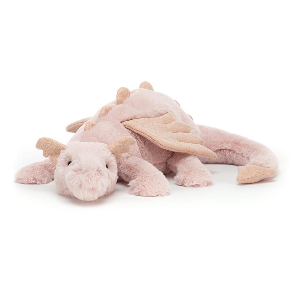 Dinosaure Jellycat Peluche Dragon,4.7in x 5.5in x 19.7in Rose | 63485-NUWG