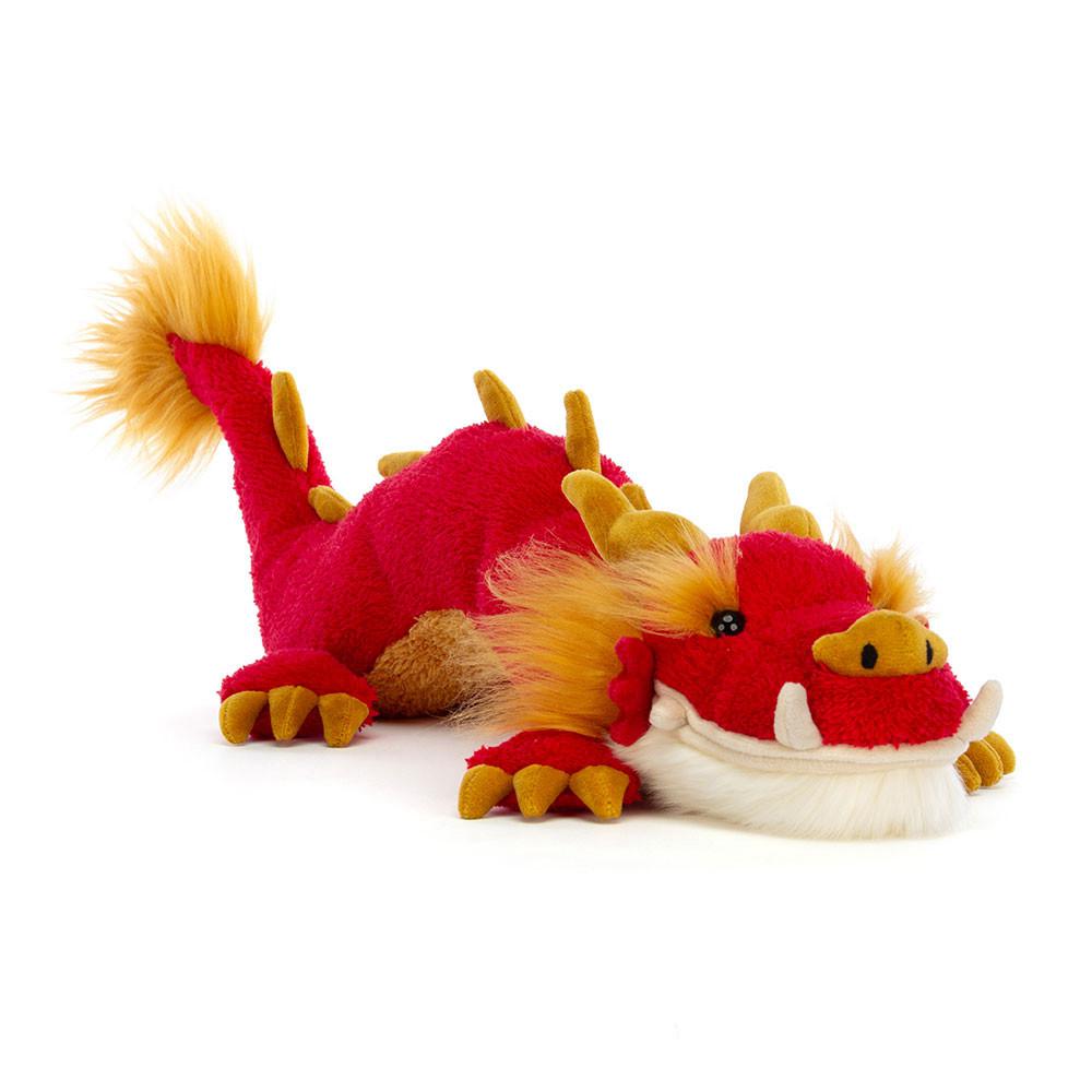 Dinosaure Jellycat Peluche Festival Dragon,4.3in x 7.1in x 16.5in Rouge | 81950-FWZI