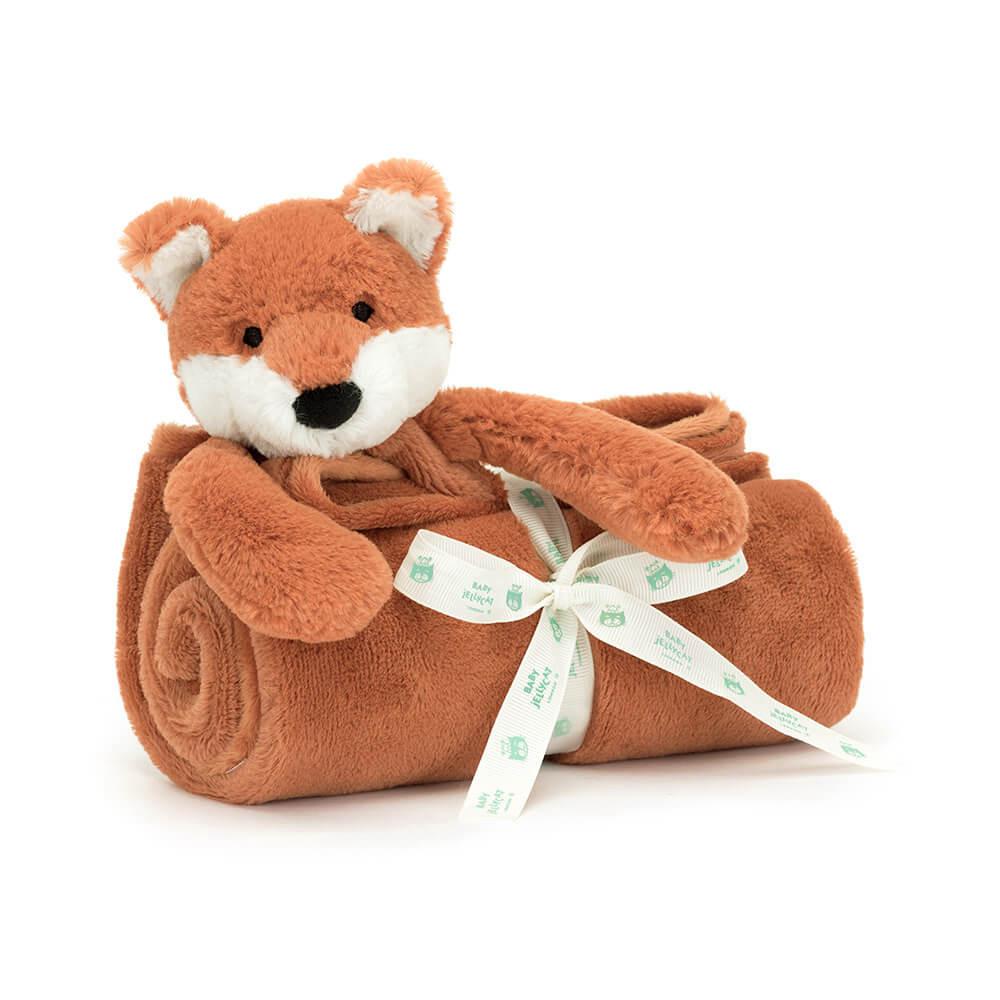 Doudou Jellycat Bashful Fox Cub Blankie,27cm x 20cm x 7cm Orange | 71468-JPHL