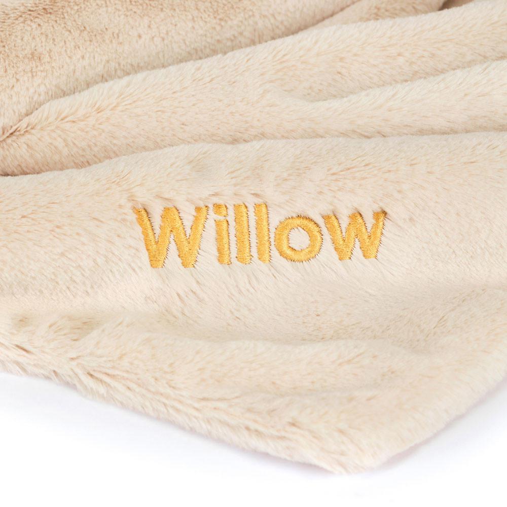Doudou Jellycat Bashful Luxe Bunny Willow Blankie,56cm x 70cm x 9cm Beige | 49615-DERB