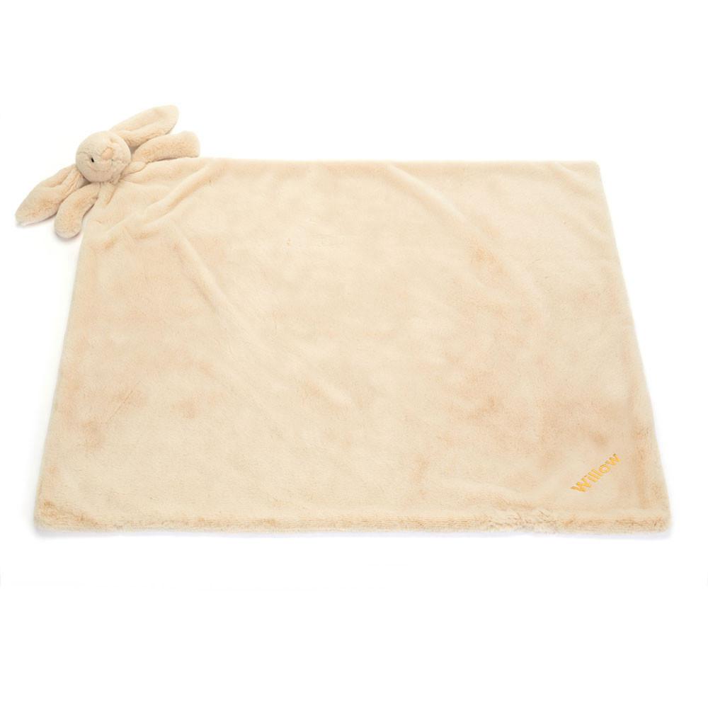 Doudou Jellycat Bashful Luxe Bunny Willow Blankie,56cm x 70cm x 9cm Beige | 49615-DERB