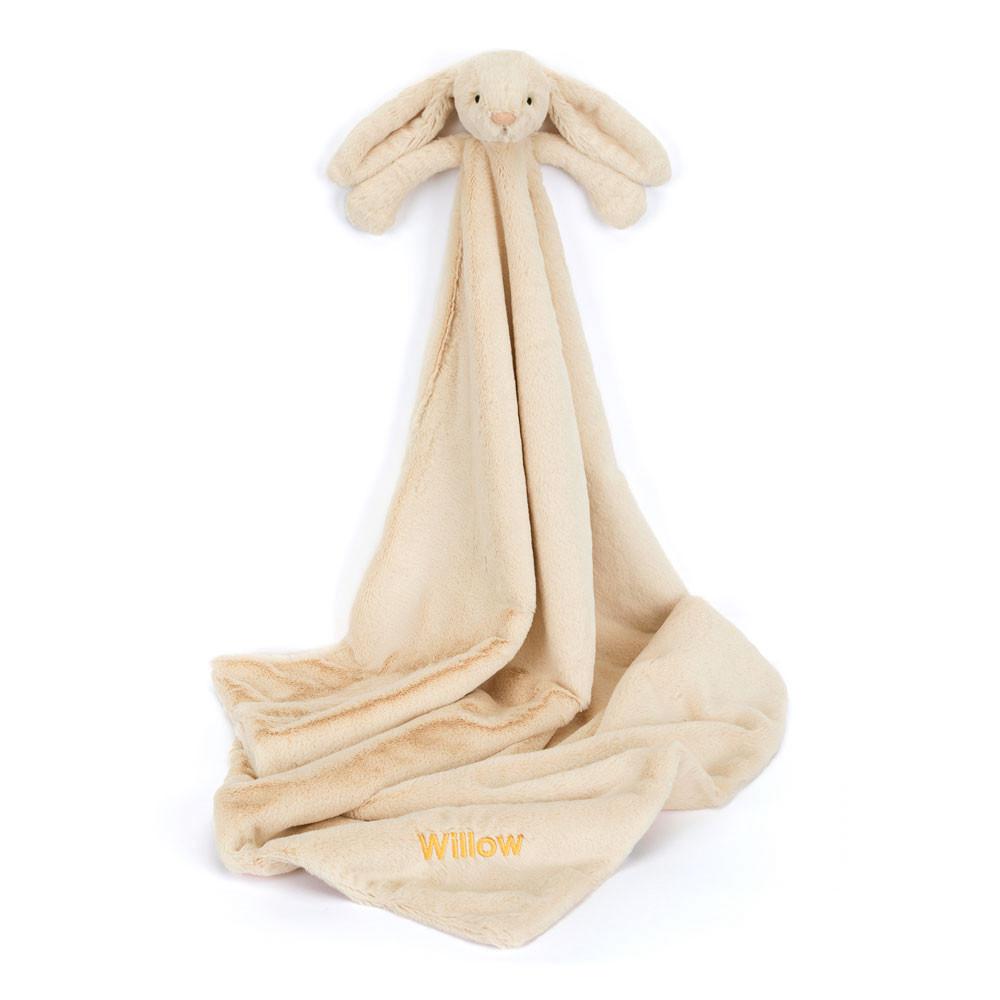 Doudou Jellycat Bashful Luxe Bunny Willow Blankie,56cm x 70cm x 9cm Beige | 49615-DERB