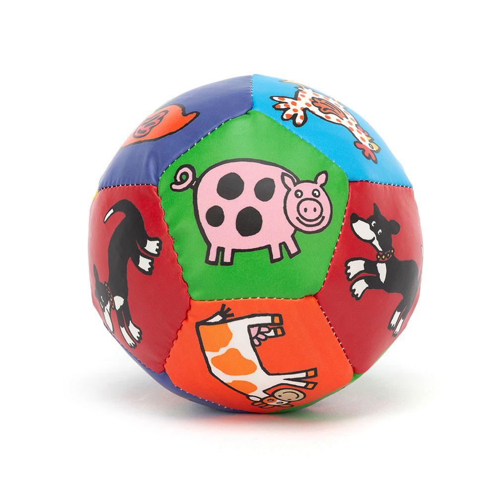 Doudou Jellycat Farm Tails Boing Ball,10cm x 10cm x 10cm Rouge | 37960-XCMU