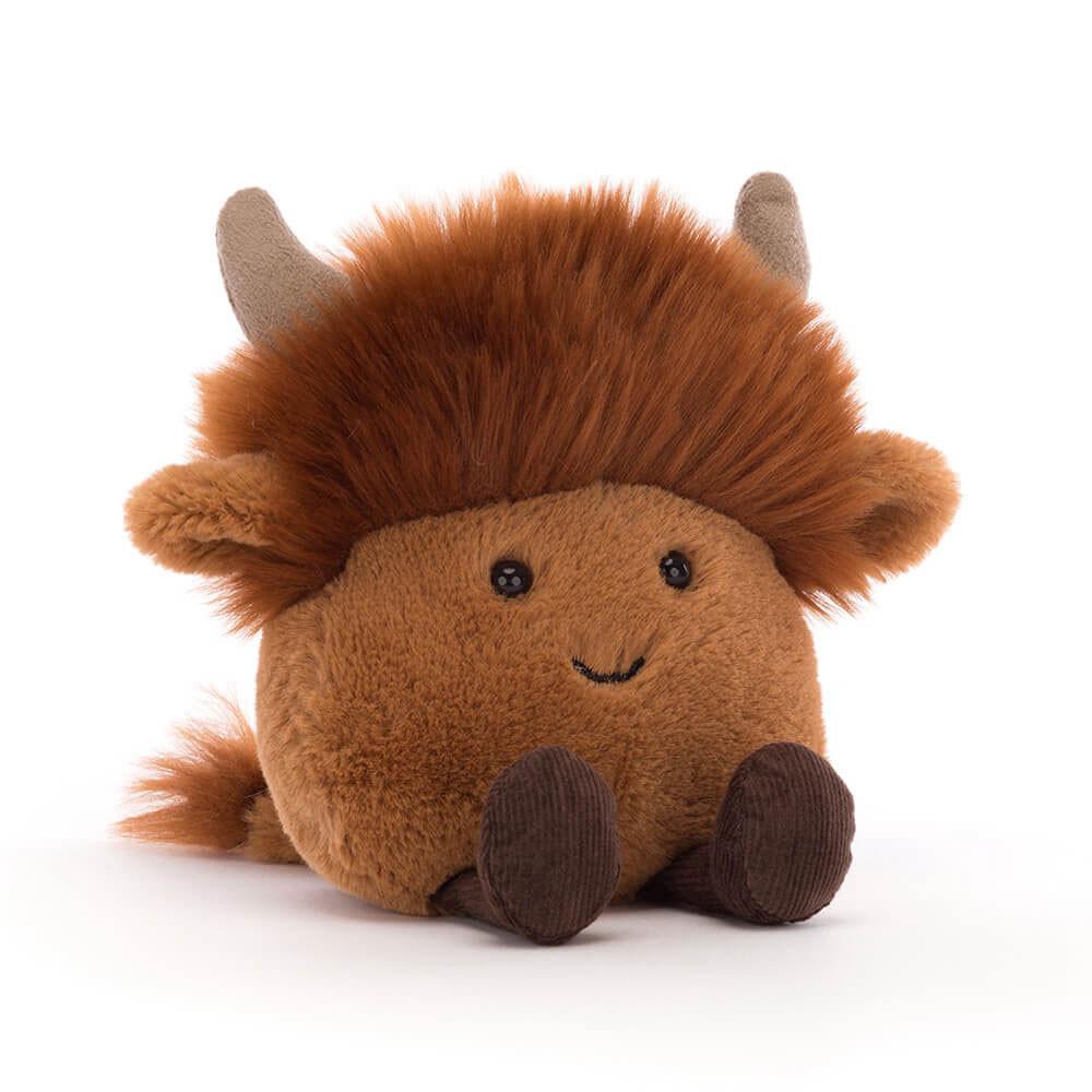 Ferme Jellycat Peluche Amuseabean Highland Cow,12cm x 9cm x 6cm Marron | 15706-TZNP