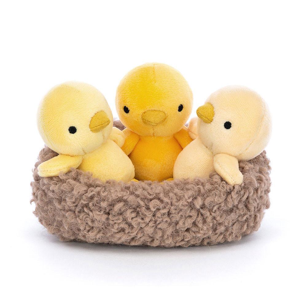 Ferme Jellycat Peluche Nesting Chickies,11cm x 13cm x 13cm Jaune | 14098-RMJF