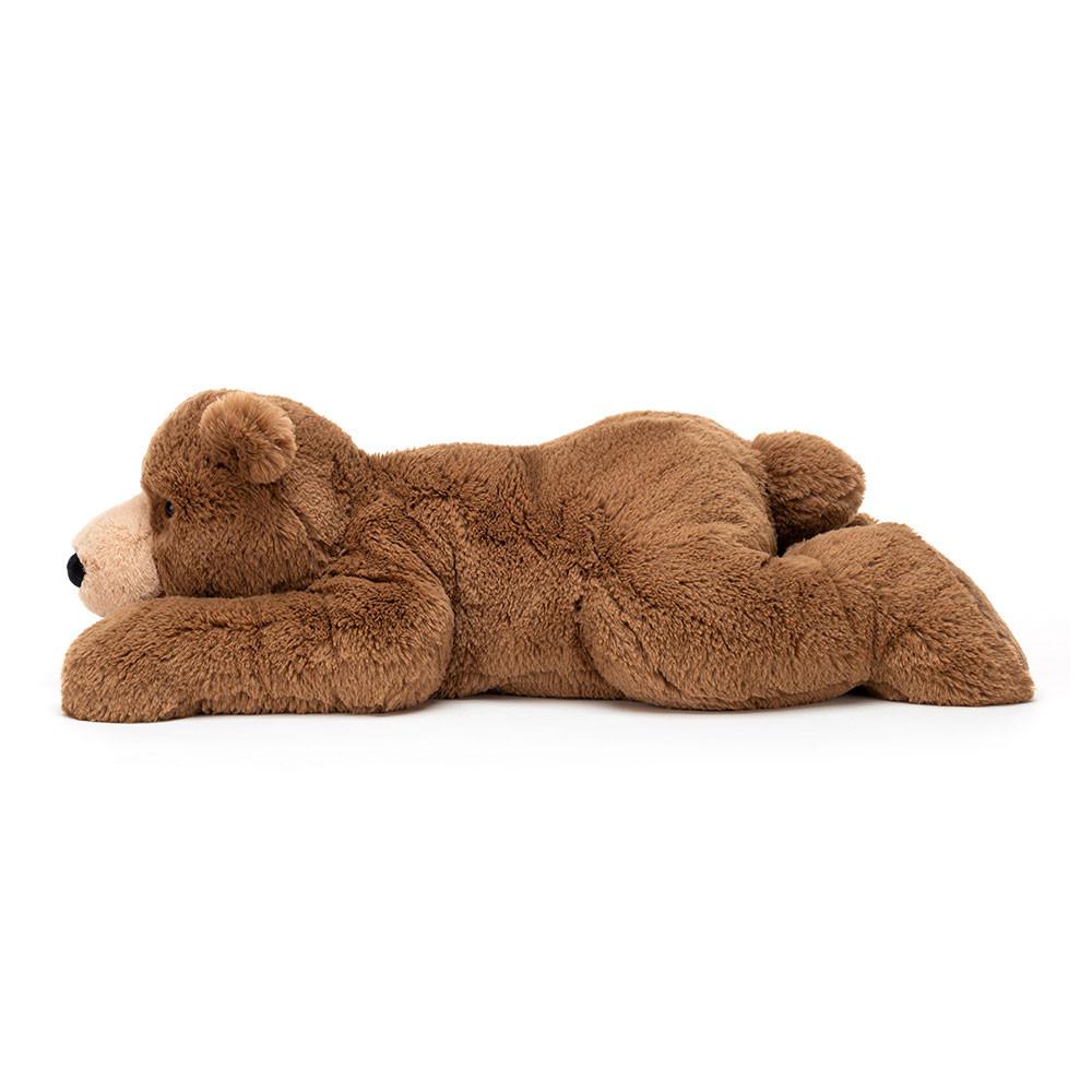 Grand Jellycat Peluche Woody Bear Lying,18cm x 19cm x 47cm Marron | 12506-VIQK