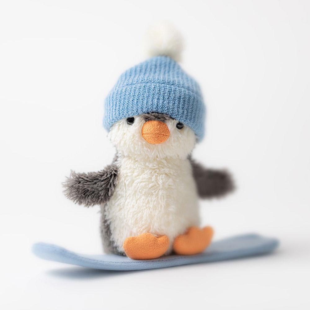 Hiver Jellycat Peluche Peanut Penguin Snowboarding,12cm x 18cm x 4cm Noir | 48967-EHMA