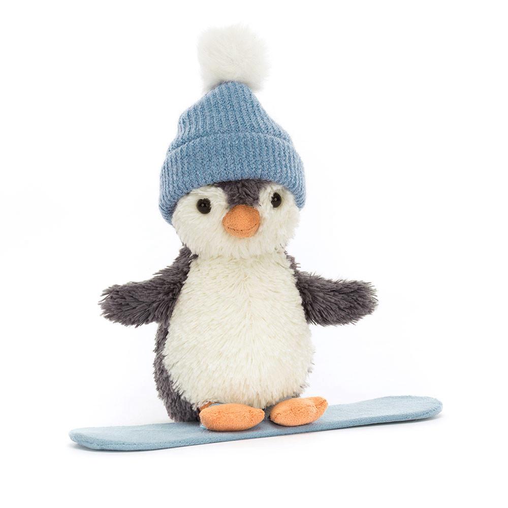 Hiver Jellycat Peluche Peanut Penguin Snowboarding,12cm x 18cm x 4cm Noir | 48967-EHMA