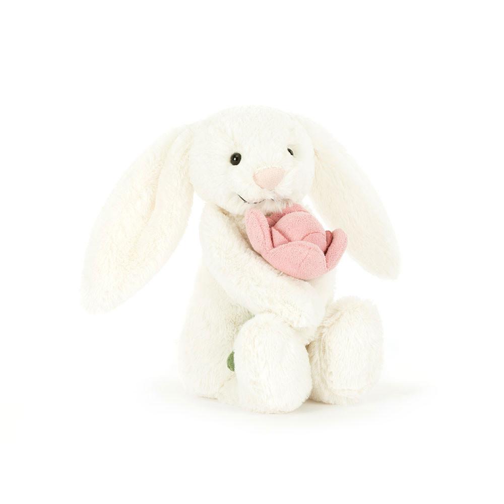 Lapin Jellycat Peluche Bashful Bunny \'Peony\',7.1in x 3.5in x 3.1in Blanche | 36085-TRVI