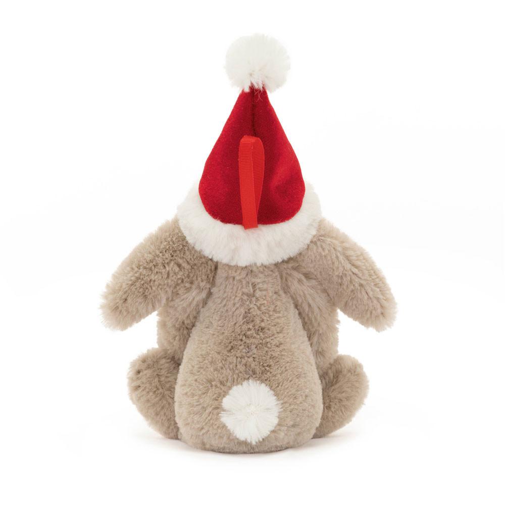 Lapin Jellycat Peluche Bashful Christmas Bunny Decoration,13cm x 6cm x 4cm Beige | 16074-OJRB