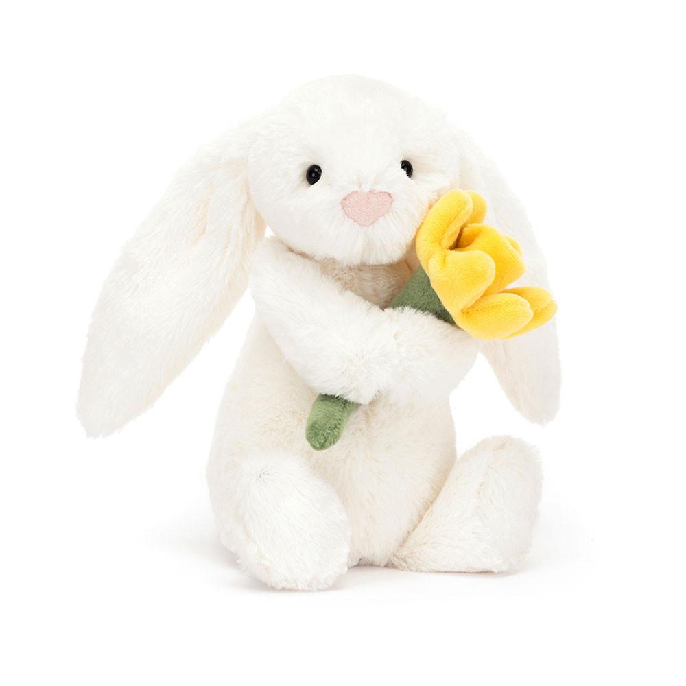 Lapin Jellycat Peluche Bashful Daffodil Bunny,18cm x 9cm x 8cm Blanche | 60132-ESKB
