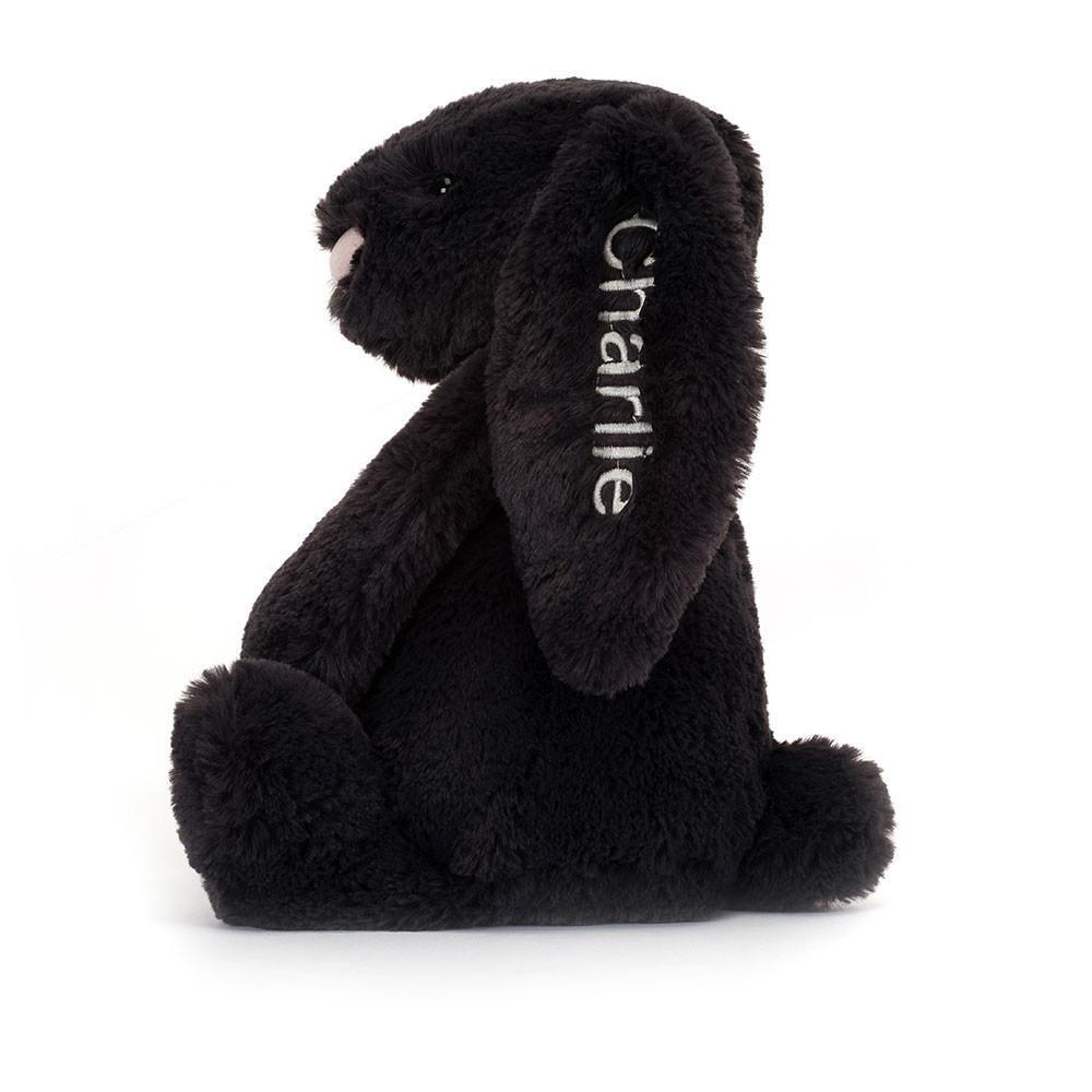 Lapin Jellycat Peluche Bashful Inky Bunny Medium31cm x 12cm x 9cm Noir | 06827-USET