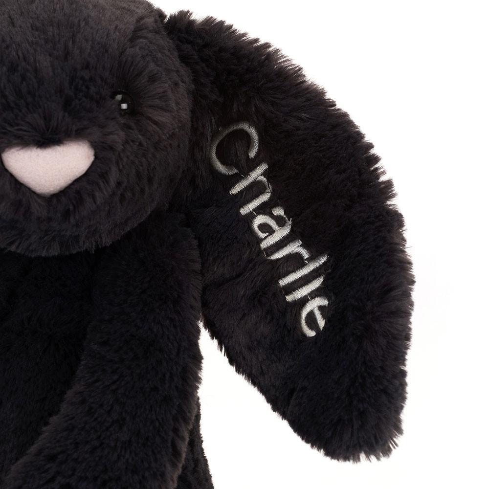 Lapin Jellycat Peluche Bashful Inky Bunny Medium31cm x 12cm x 9cm Noir | 06827-USET