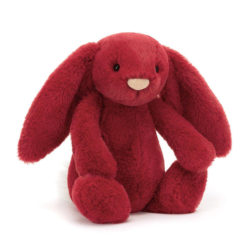 Lapin Jellycat Peluche Bashful Luxe Bunny Scarlett,31cm x 12cm x 9cm Rouge | 42657-EPXG