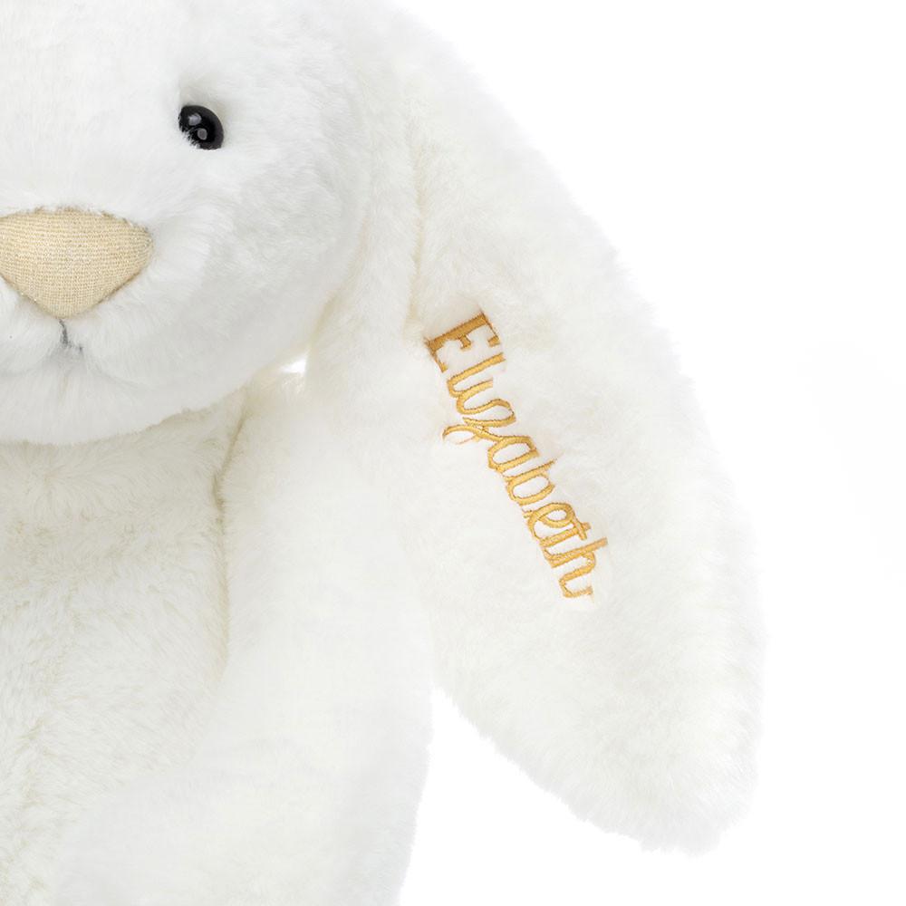 Lapin Jellycat Peluche Bashful Luxe Bunny Luna Huge,31cm x 12cm x 9cm Blanche | 40276-KTQI