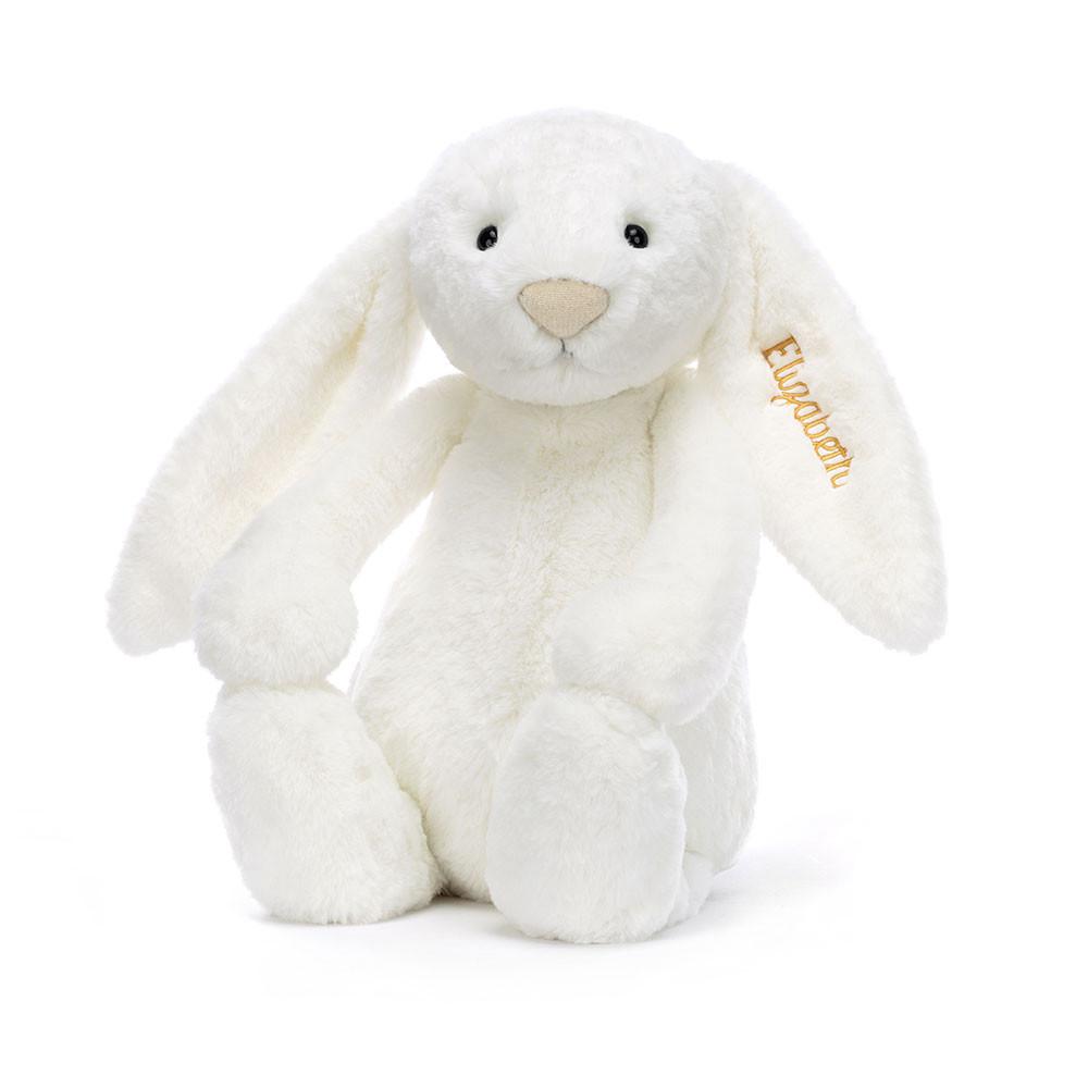Lapin Jellycat Peluche Bashful Luxe Bunny Luna Huge,31cm x 12cm x 9cm Blanche | 40276-KTQI