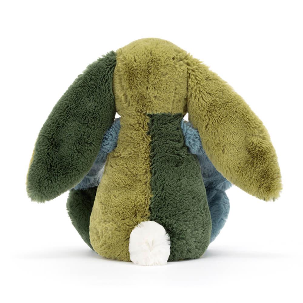 Lapin Jellycat Peluche Bashful Patchwork Basil Bunny,31cm x 12cm x 9cm Vert | 41768-VCUH