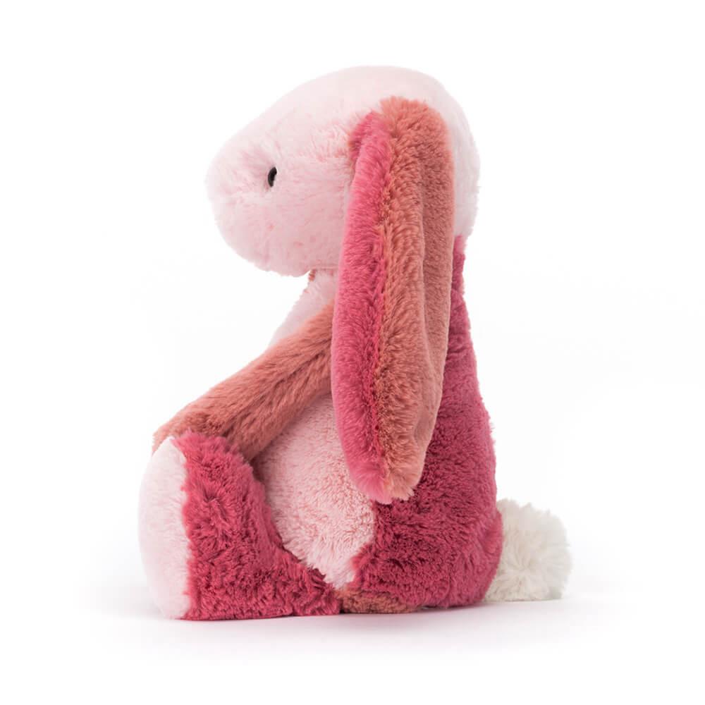 Lapin Jellycat Peluche Bashful Patchwork Coralia Bunny,31cm x 12cm x 9cm Rose | 03674-TJRA