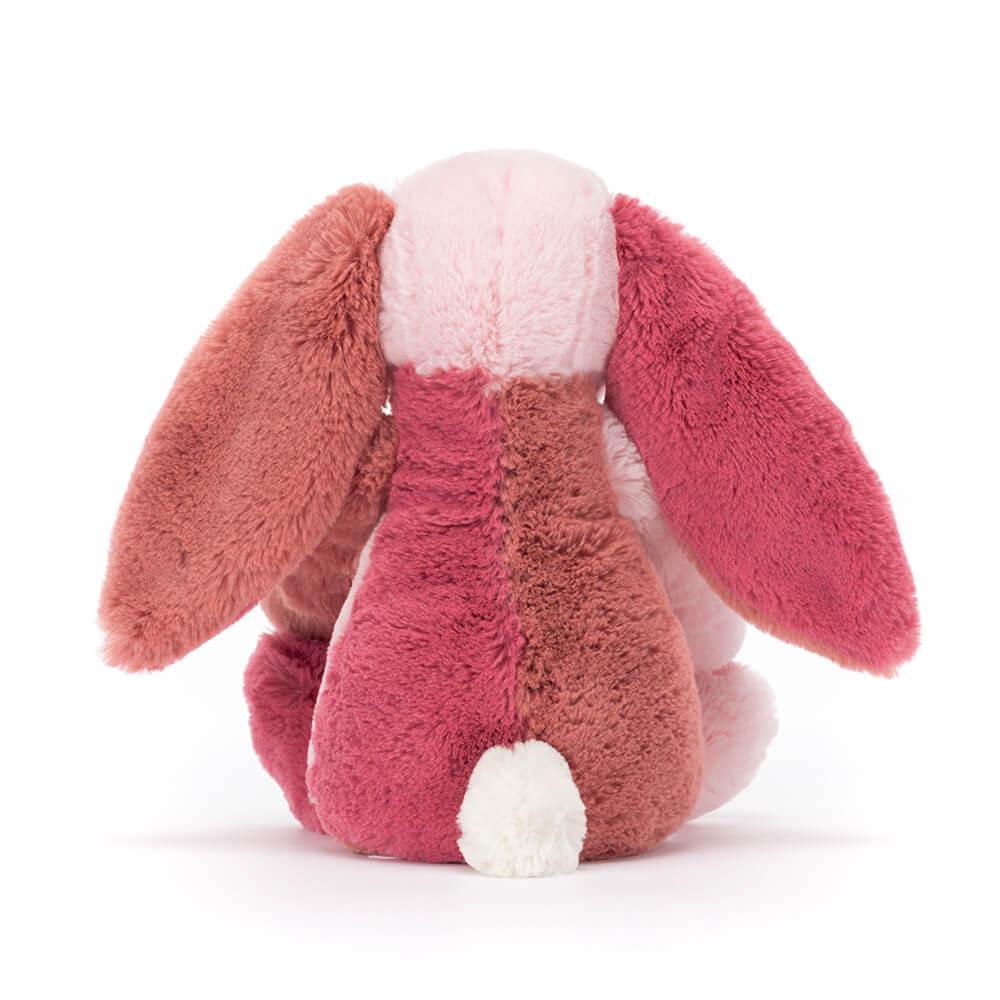 Lapin Jellycat Peluche Bashful Patchwork Coralia Bunny,31cm x 12cm x 9cm Rose | 03674-TJRA