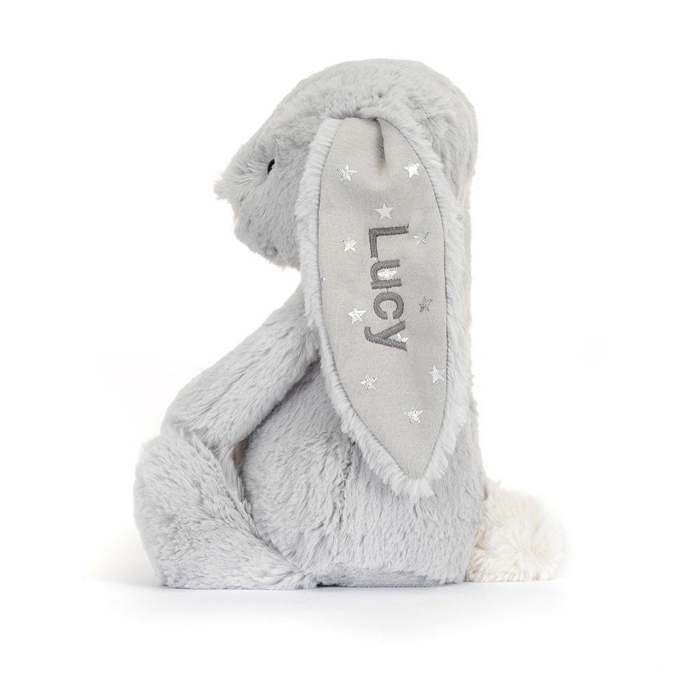 Lapin Jellycat Peluche Bashful Shimmer Bunny Medium31cm x 12cm x 9cm Grise | 51632-AYZN
